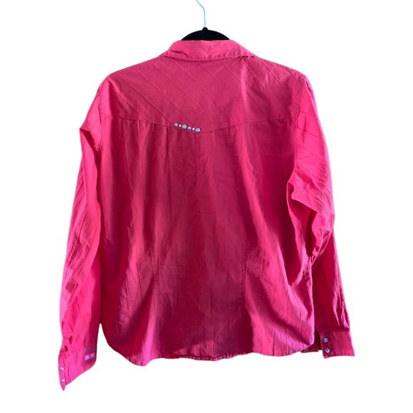 Twenty X forever 21 red Longsleeve cowgirl button down collared shirt XL - Picture 6 of 6